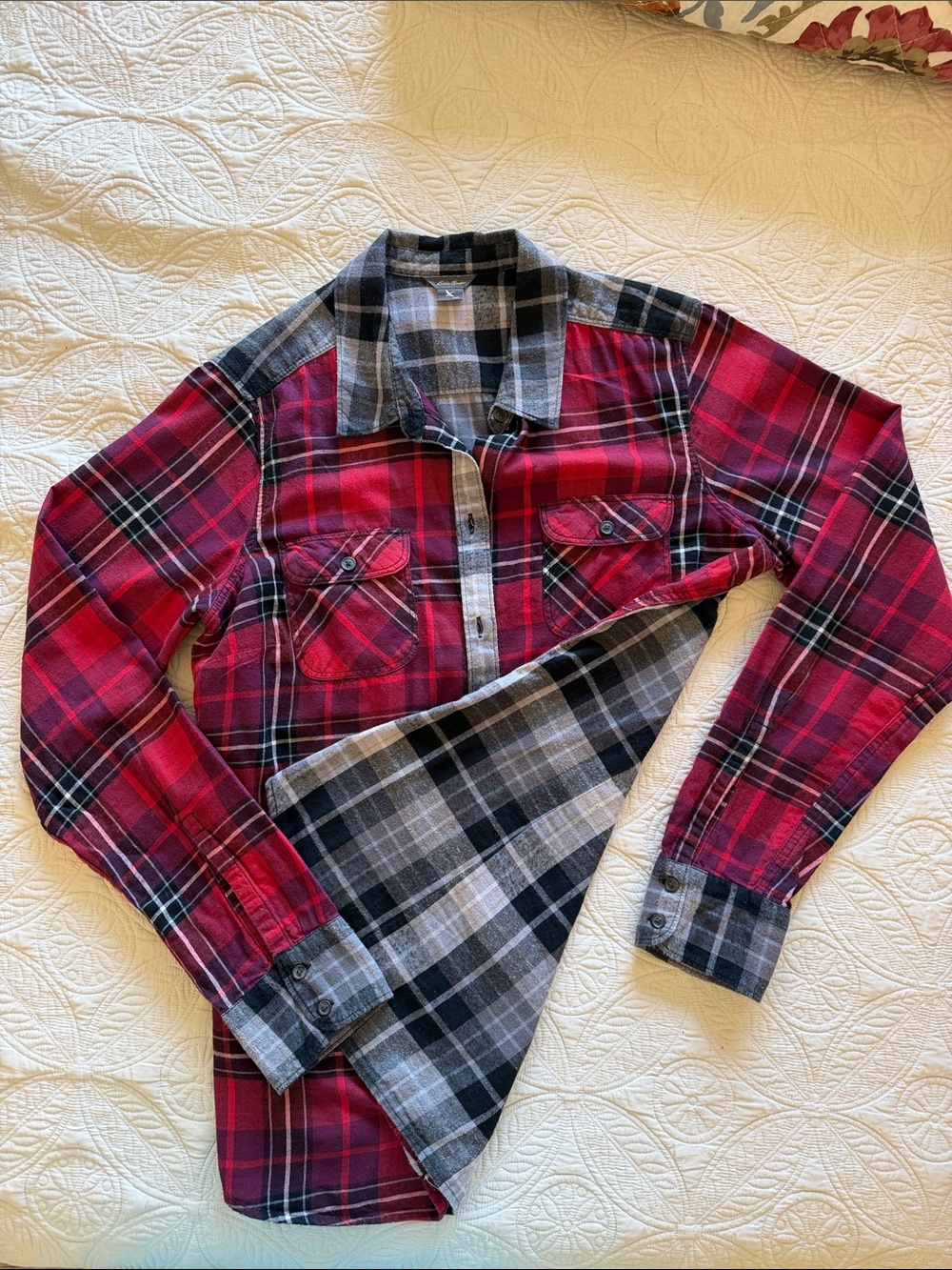 Women’s Red Plaid Flannel Shirt
